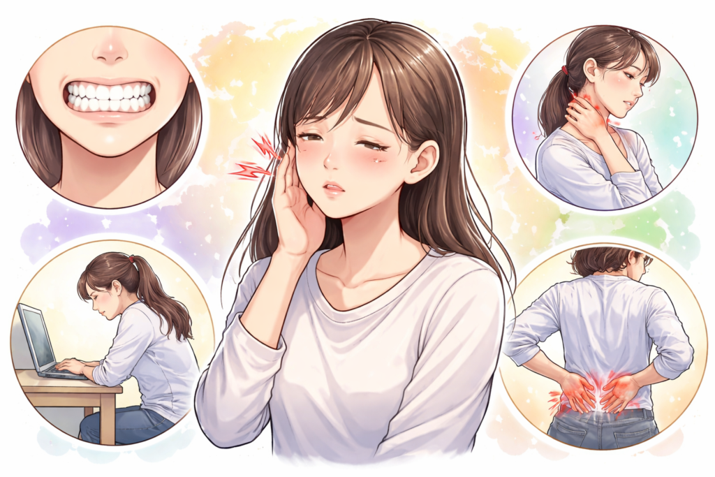 顎関節症の人に共通していた身体の特徴5選｜顎だけではない本当の原因とは