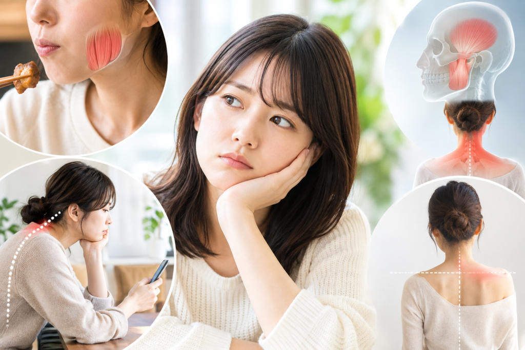 頬杖・片噛みが顔や姿勢に与える影響とは？ 顎・首・肩の左右差につながる生活習慣